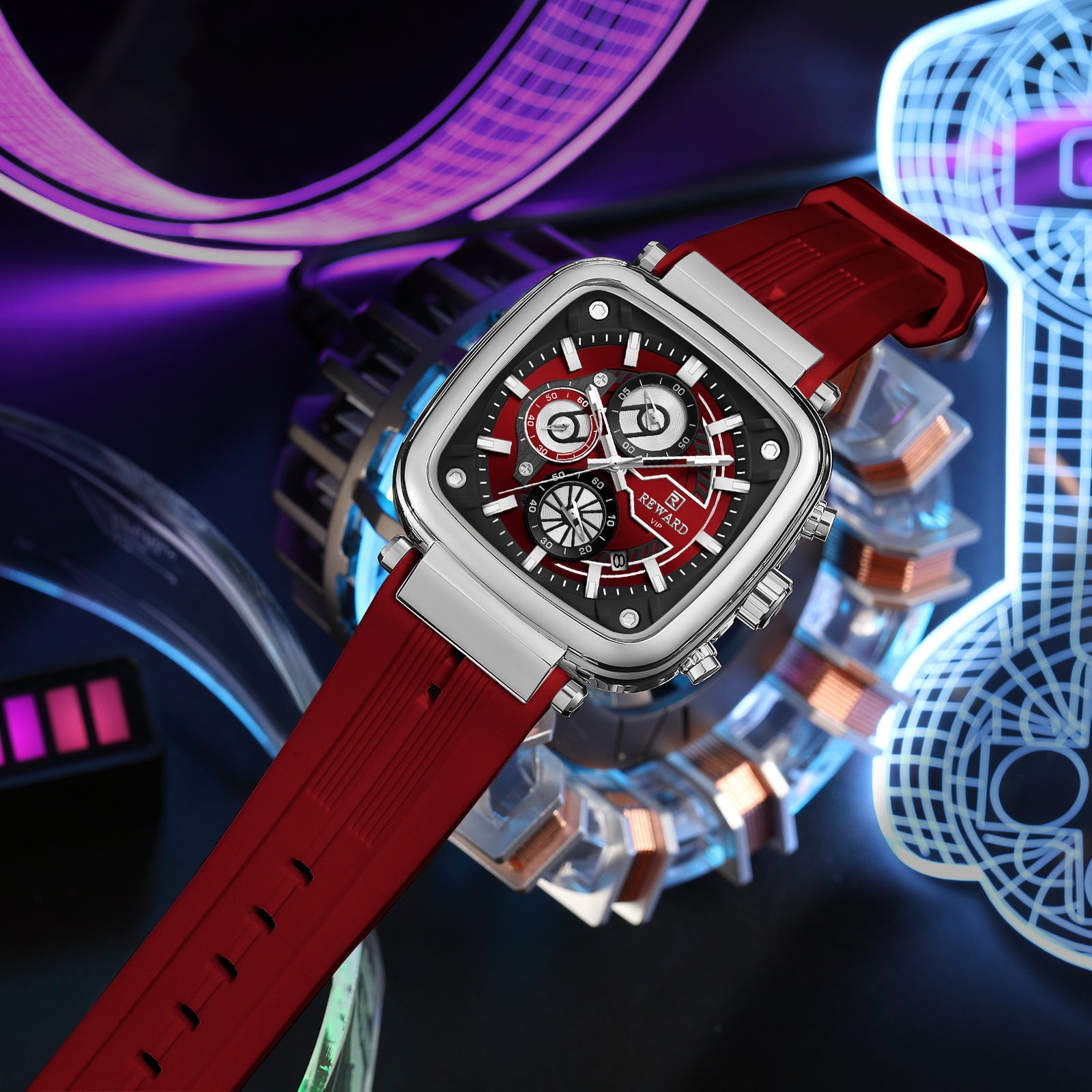 Reward Sport-Quarz-Herrenuhr Silikon