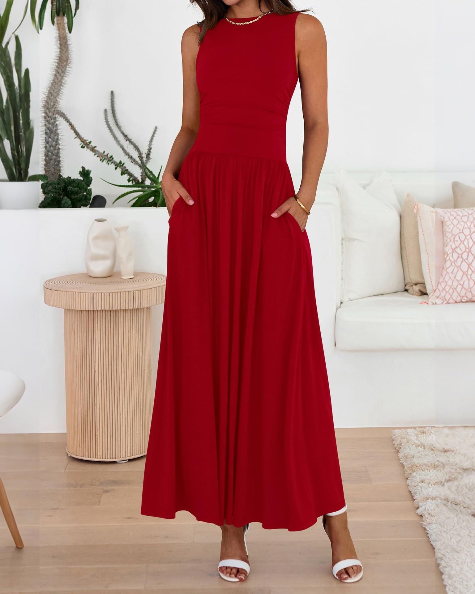 Faltenrock Kleid Lang