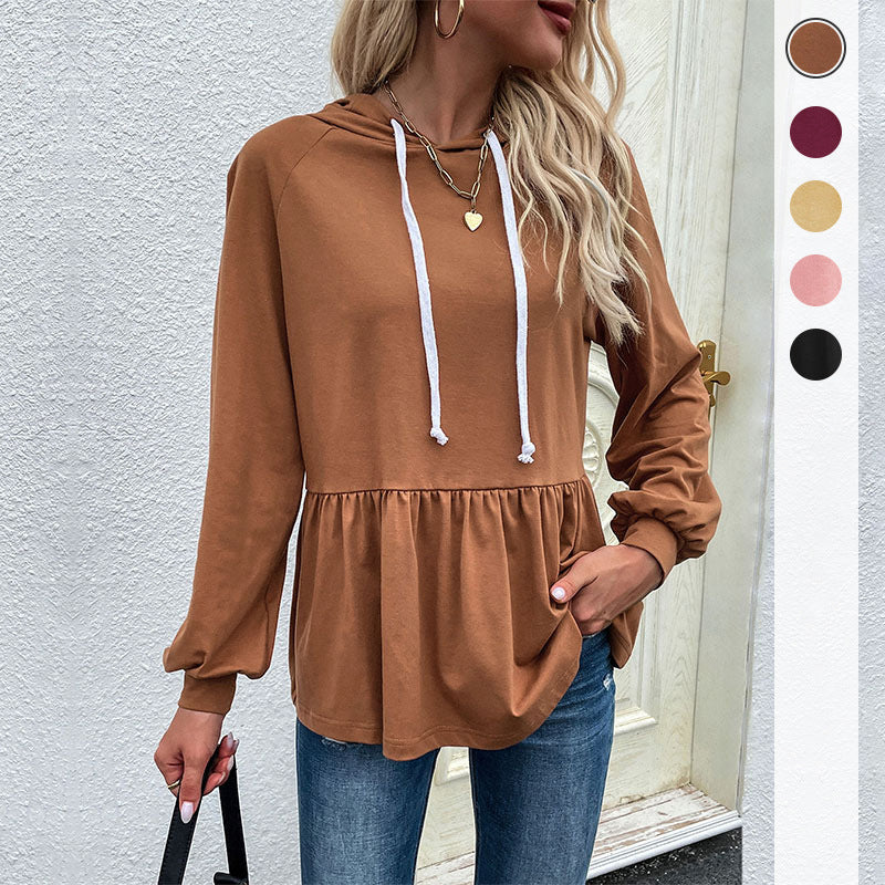 Unifarbener Kapuzenpullover im Designer-Stil