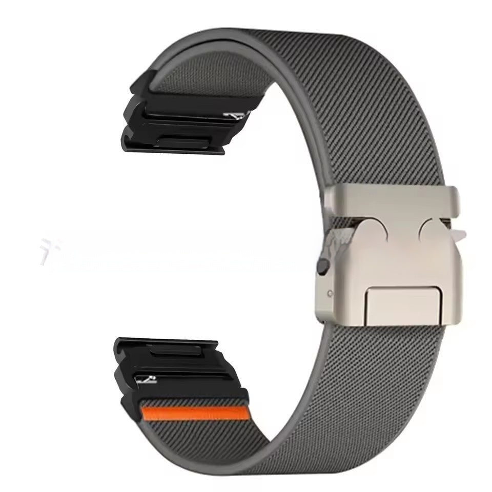Elastisches Nylon-Armband mit Schirmverschluss 22/26 mm