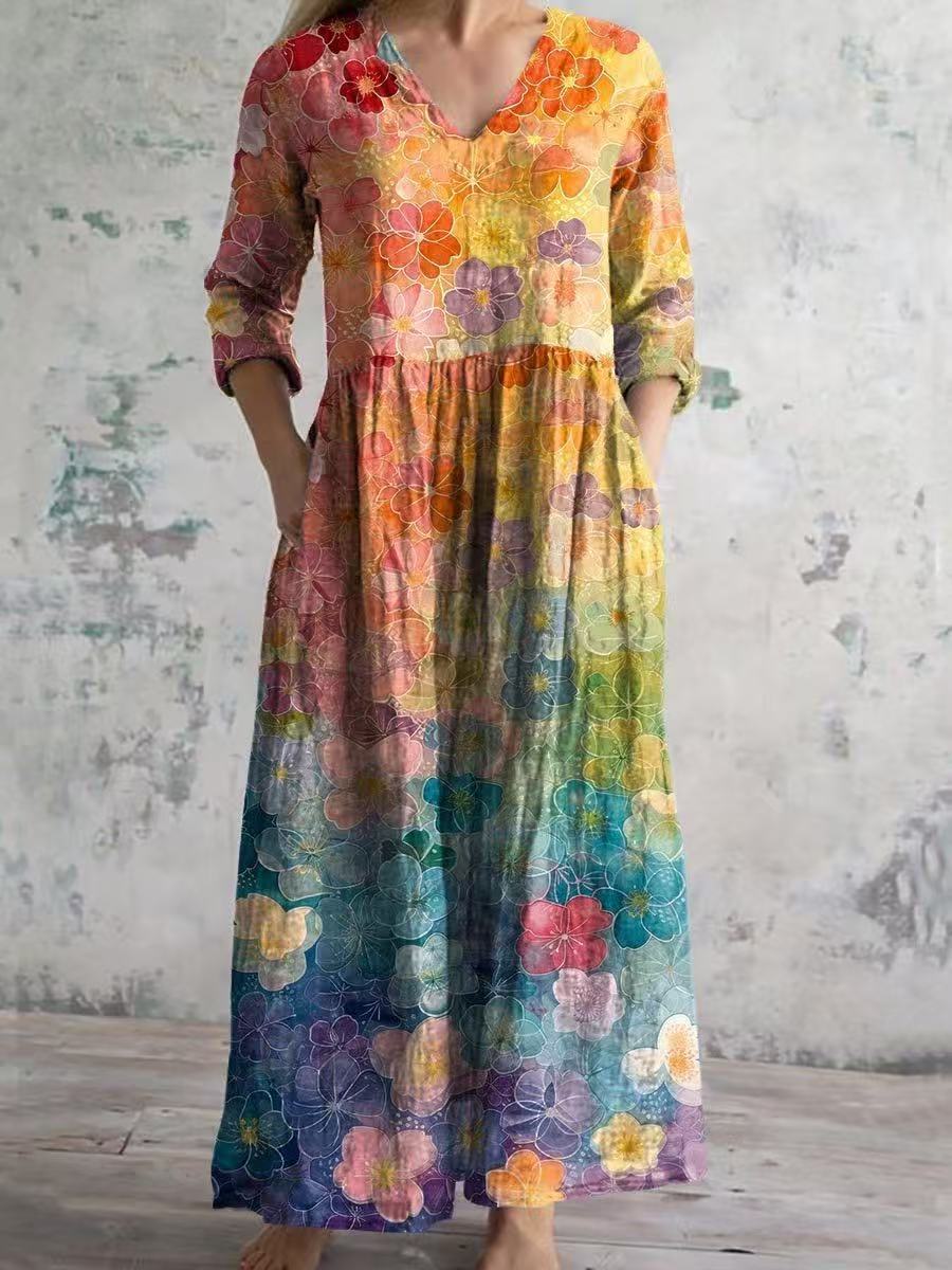 Sommerkleid mit langen Ärmeln