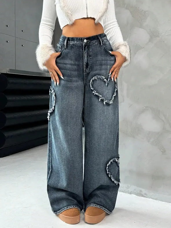 Street-Style Loose Straight-Leg Jeans