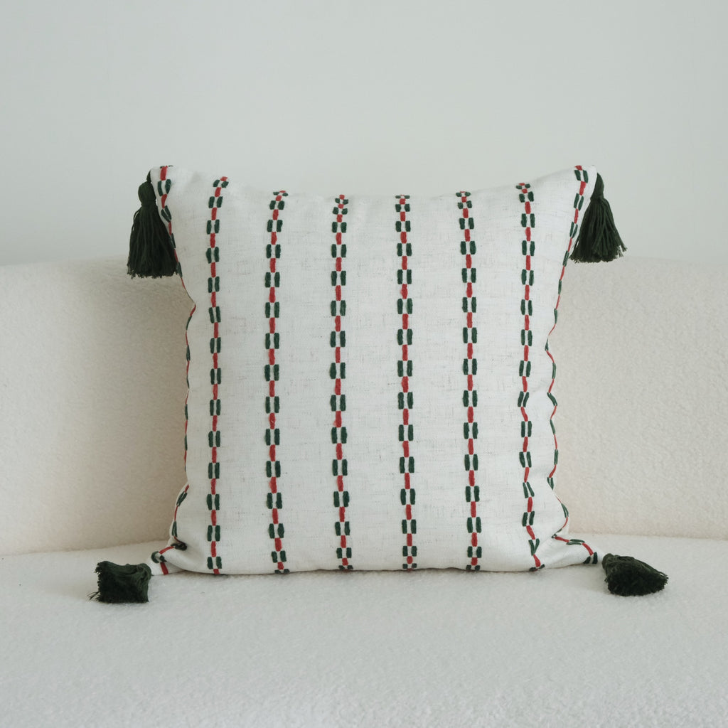 Gestreiftes Kissen mit Quasten – Bild 7 | LuxeStyle