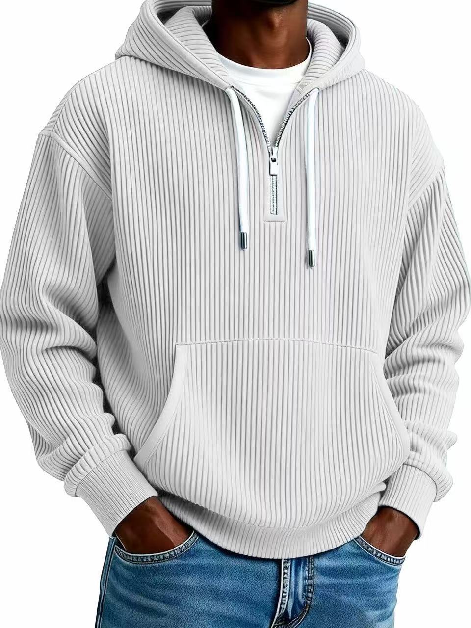 Herren Corduroy Hoodie Langarm