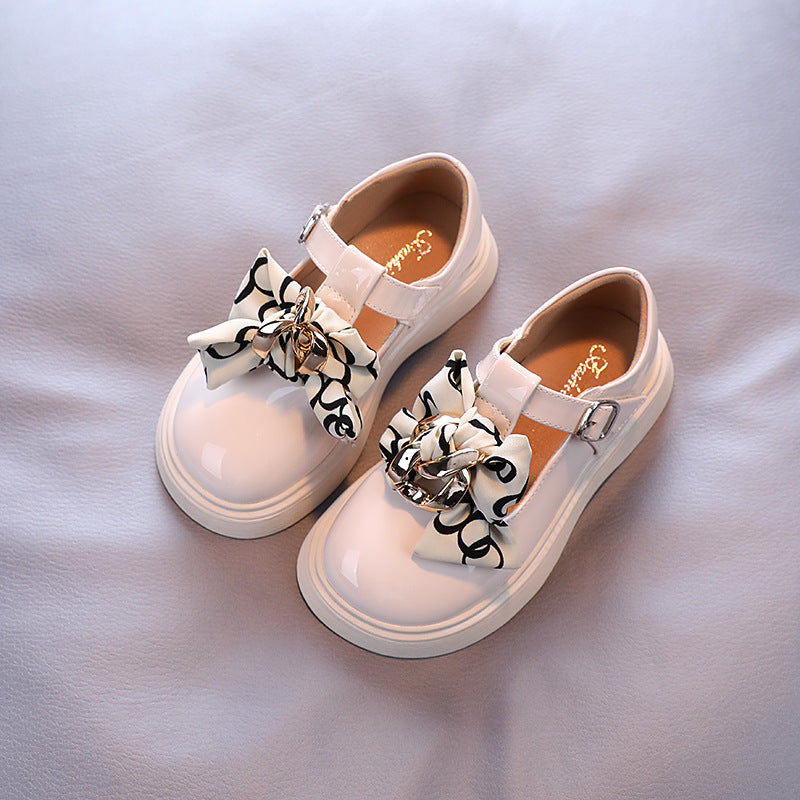 Mädchen Lederschuhe mit Schleife | LuxeStyle