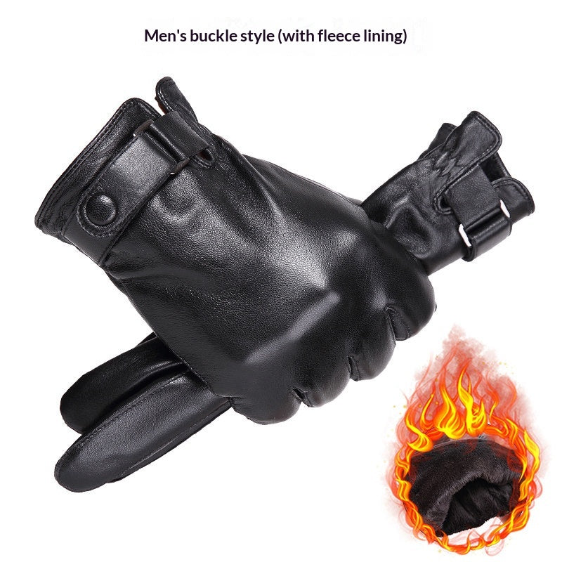 Lederhandschuhe mit Fleecefutter