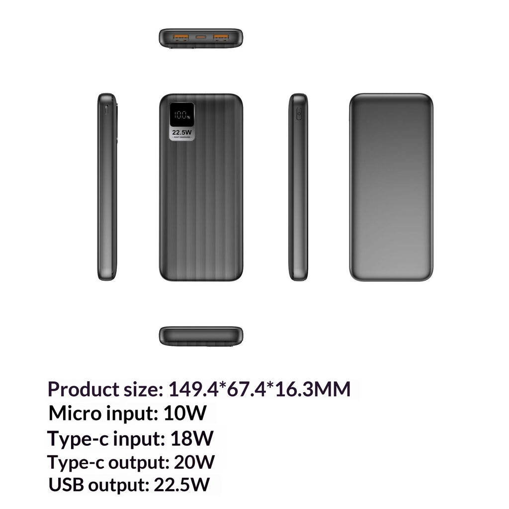 Powerbank mit integriertem Kabel, 10'000 mAh