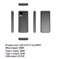 Powerbank mit integriertem Kabel, 10'000 mAh