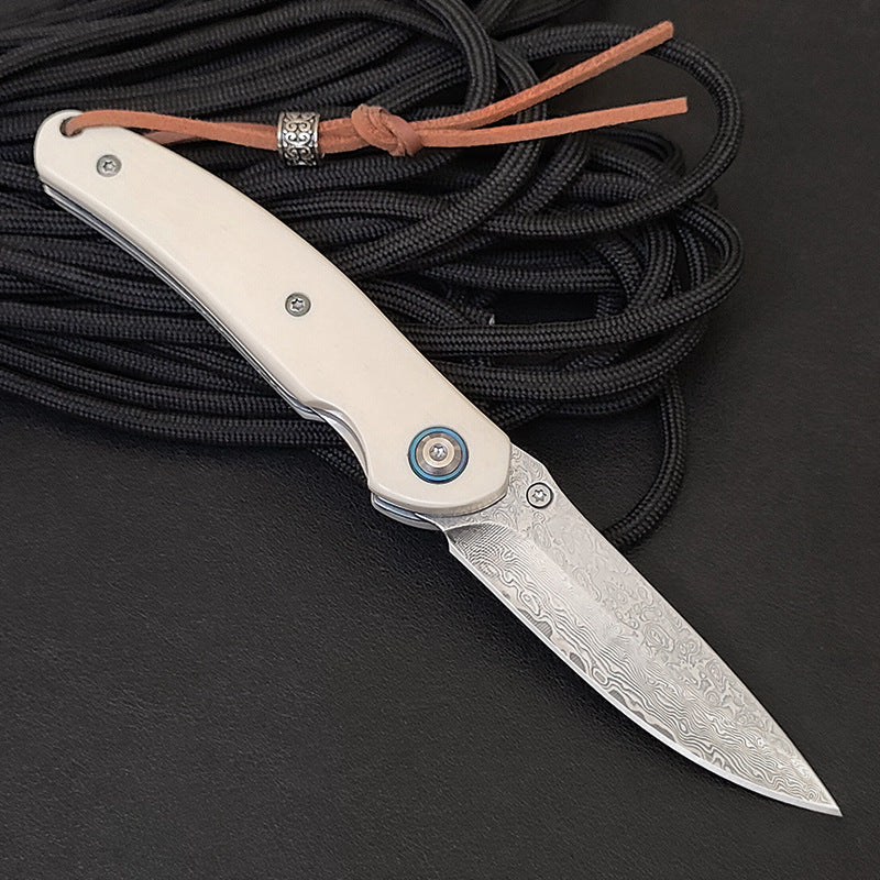 Damaststahl Outdoor Taschenmesser