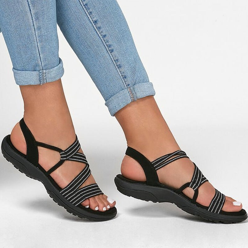 Bequeme Outdoor-Sandalen mit T-Riemen – Bild 3 | LuxeStyle