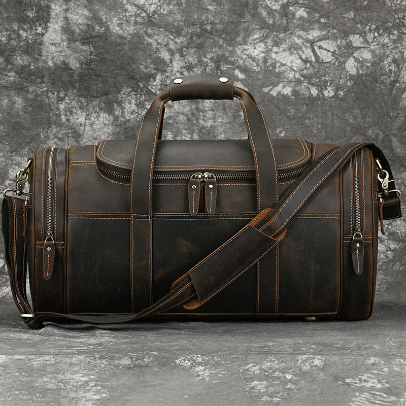 Dunkelbraune Lederhandtasche – Bild 2 | LuxeStyle