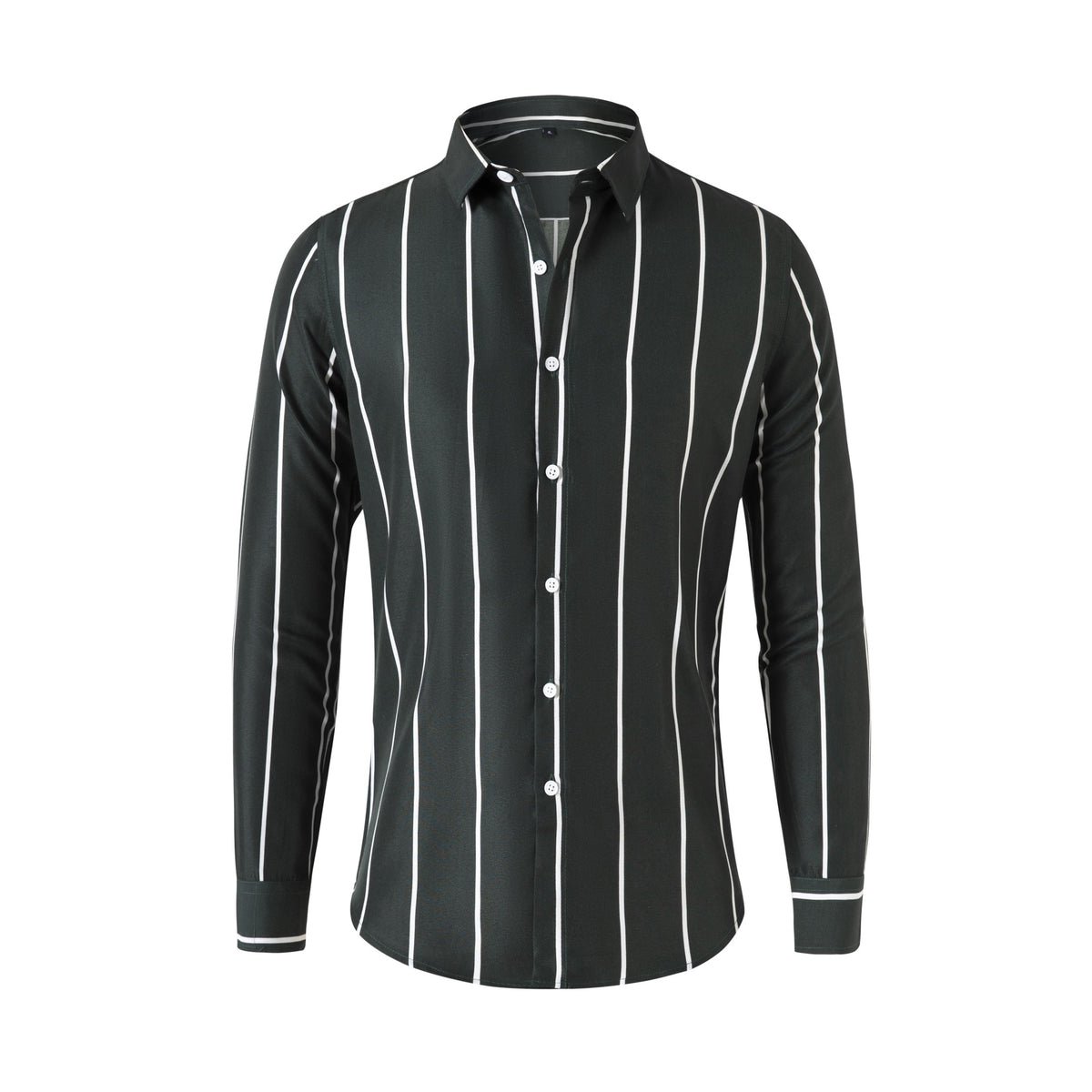 Slim-Fit Langarmhemd für Herren mit Streifen – Bild 8 | LuxeStyle