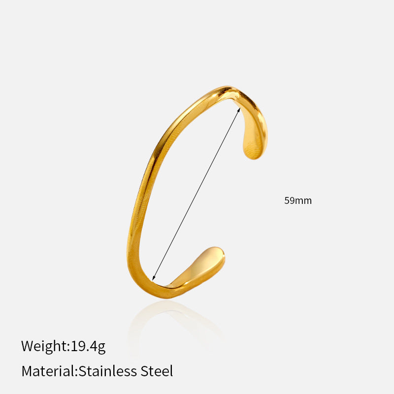 Offenes Armband aus Edelstahl im Instagram-Stil – Bild 6 | LuxeStyle