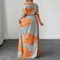 Elegantes Off-Shoulder A-Linien Kleid mit Print