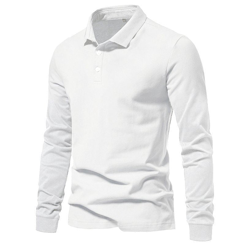 Herren Langarm-Polo aus Kaninchenhaar-Mix