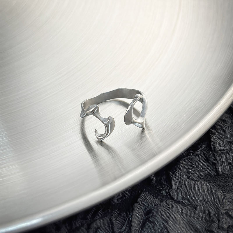 Unisex-Ring aus Sterlingsilber, einzigartiges Design