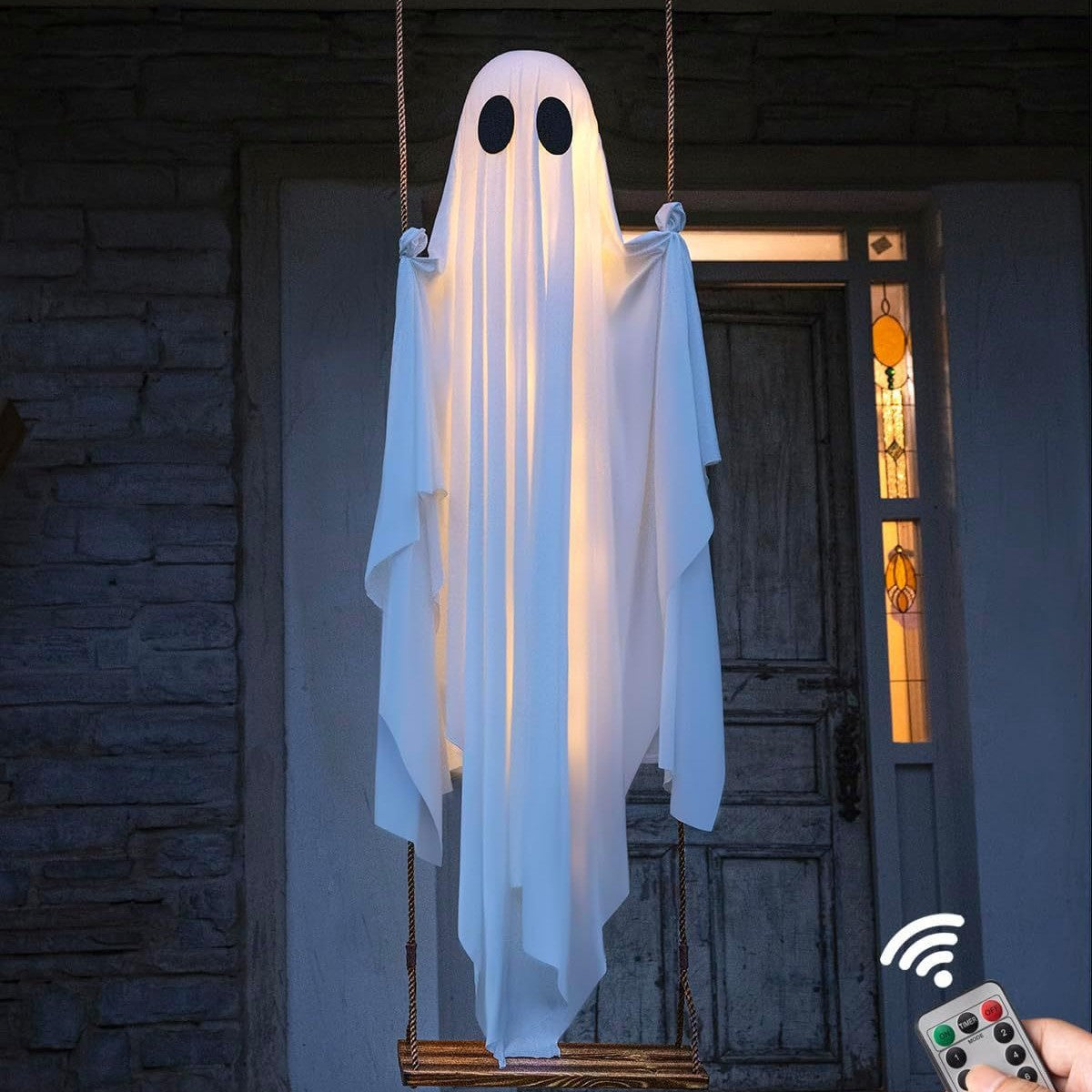 Leuchtender Halloween-Schaukelgeist