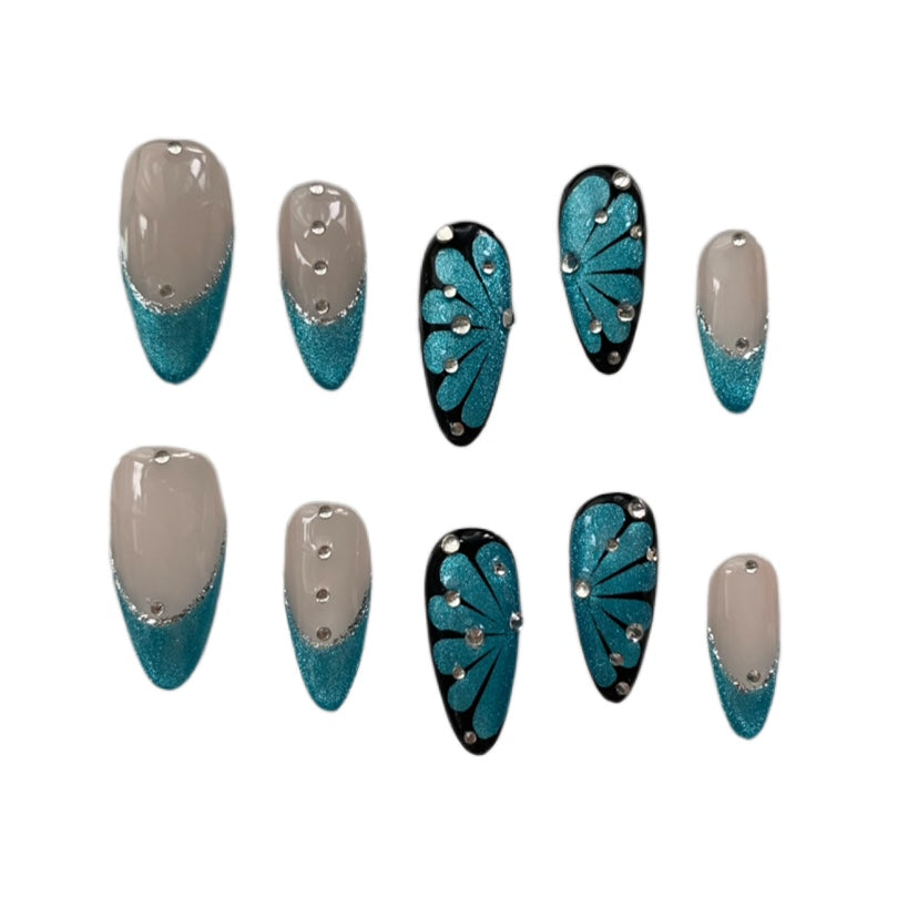 Blue Butterfly Press-on Nägel – Bild 7 | LuxeStyle