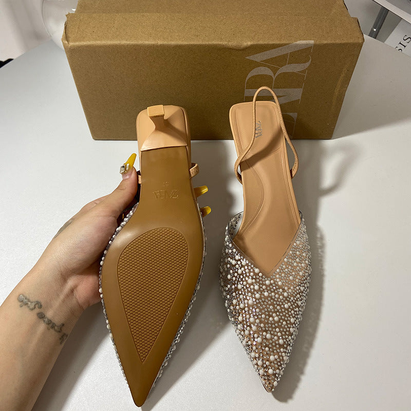 Elegante Stiletto-Sandalen mit Perlen – Bild 5 | LuxeStyle