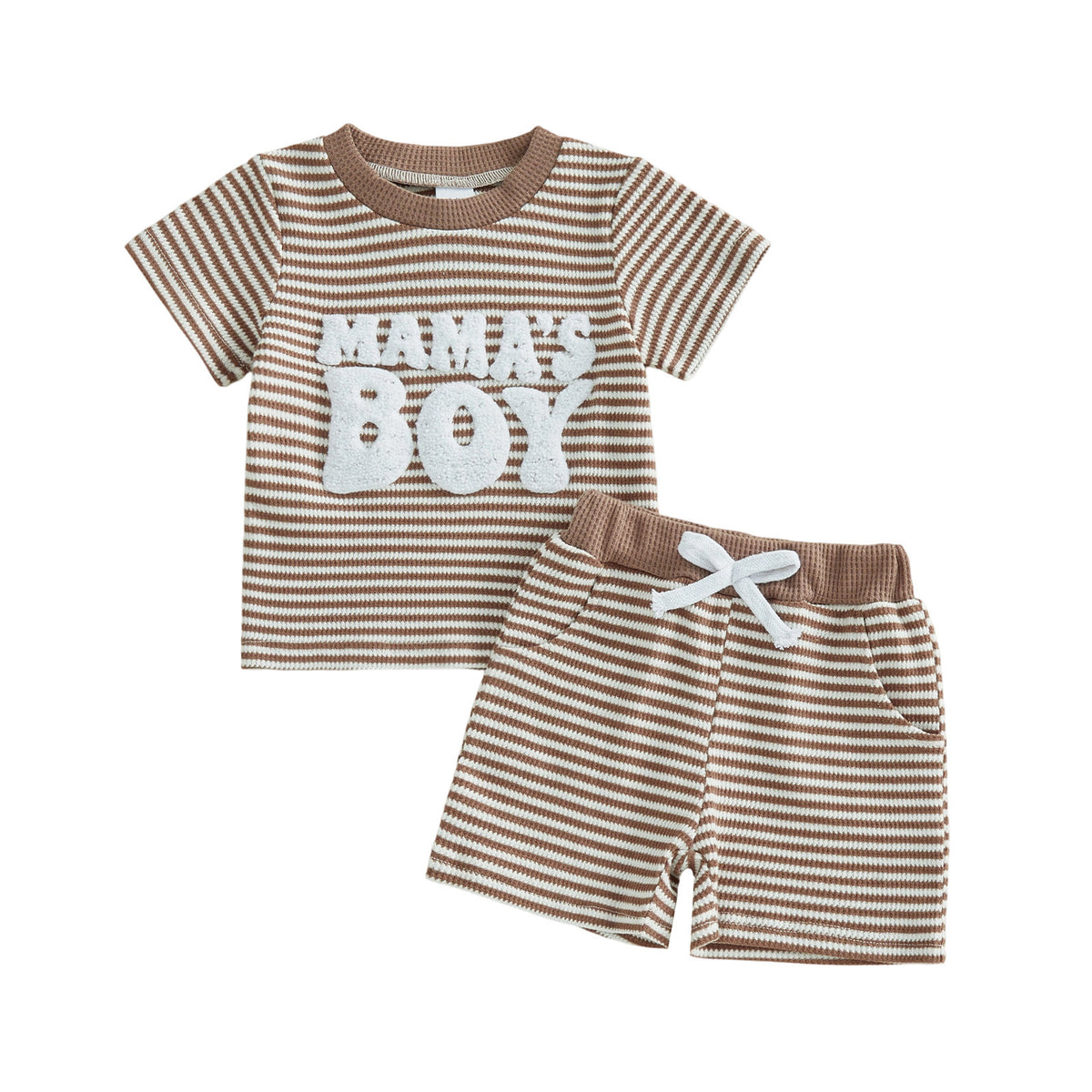 Besticktes Streifen-Set für Jungen – Bild 3 | LuxeStyle