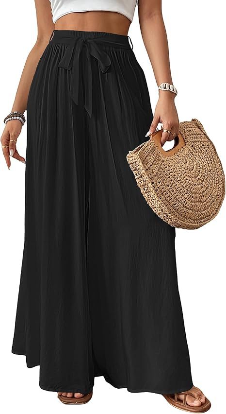 Flowing Floral Wide-Leg Hose für Damen
