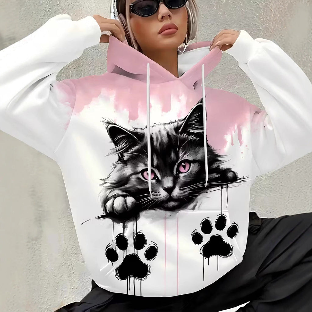 Damen Kapuzenpullover mit Zebra-Print – Bild 3 | LuxeStyle