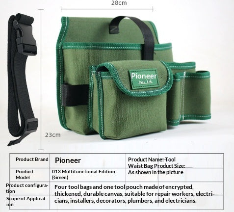 Robuste Canvas-Gürteltasche für Werkzeuge