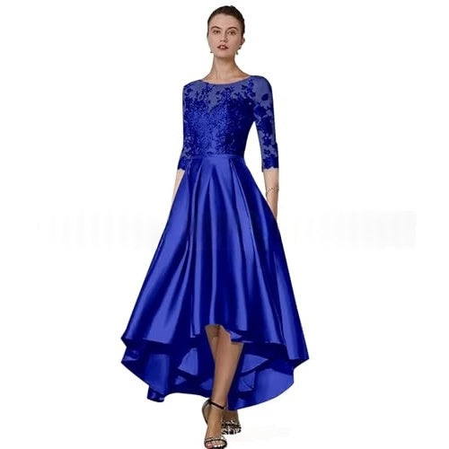 Elegantes Spitzen-Abendkleid mit halbem Arm – Bild 7 | LuxeStyle