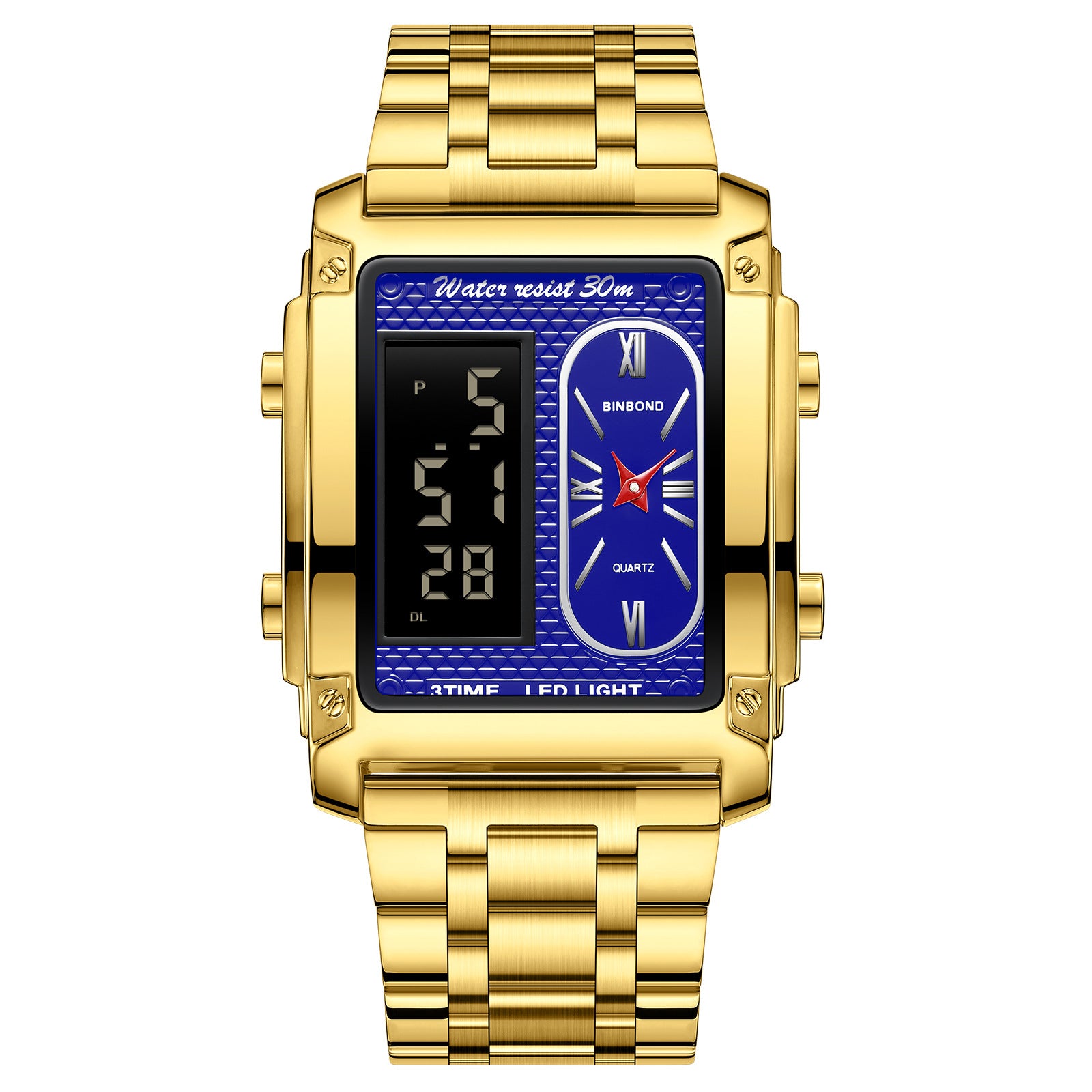 Männliche Edelstahl-Armbanduhr