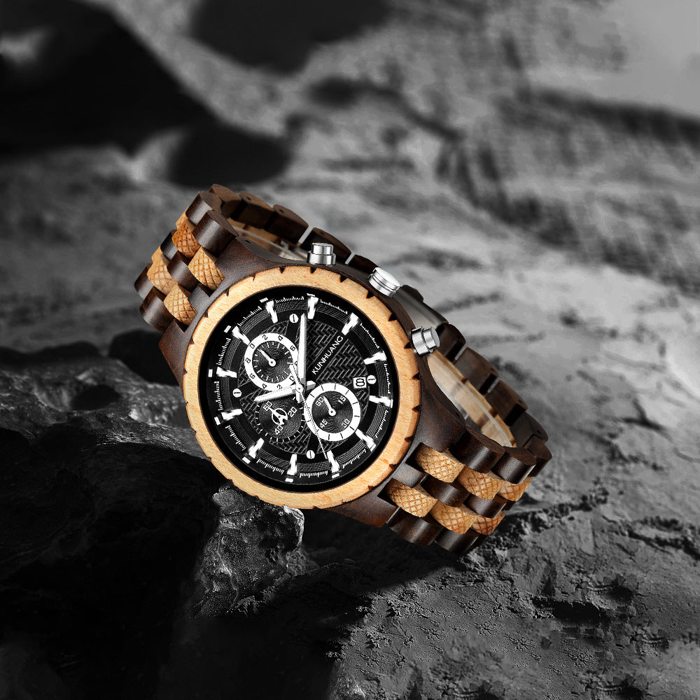 Holz-Armbanduhr für Herren