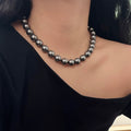 Schwarze Perlenkette – Bild 1 | LuxeStyle
