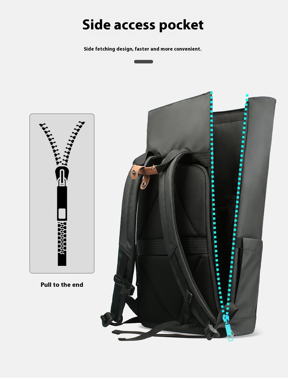 Rucksack mit geschwungener Kante