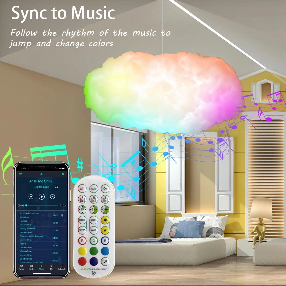 USB Gewitterwolken-Licht mit App & Musik-Sync