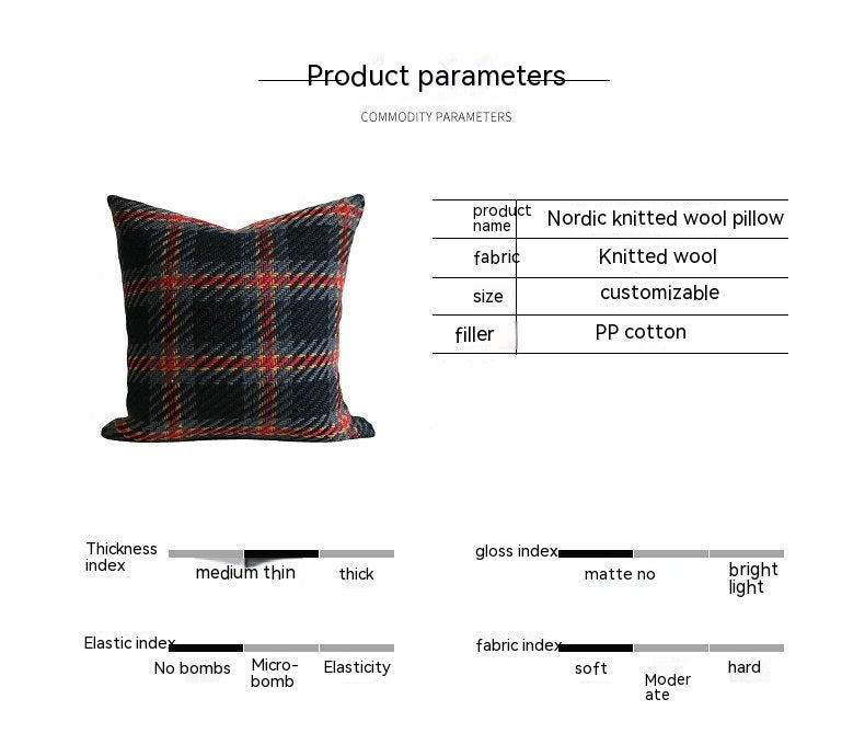 Plaid-Wollekissenbezug – Luxuriöser Stil – Bild 4 | LuxeStyle