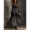 Damenkleid mit Leopardenmuster und Spitze – Bild 7 | LuxeStyle