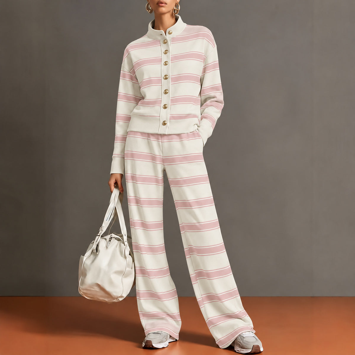 Kordeliges Strick-Set: Pullover & Weite Hose – Bild 5 | LuxeStyle