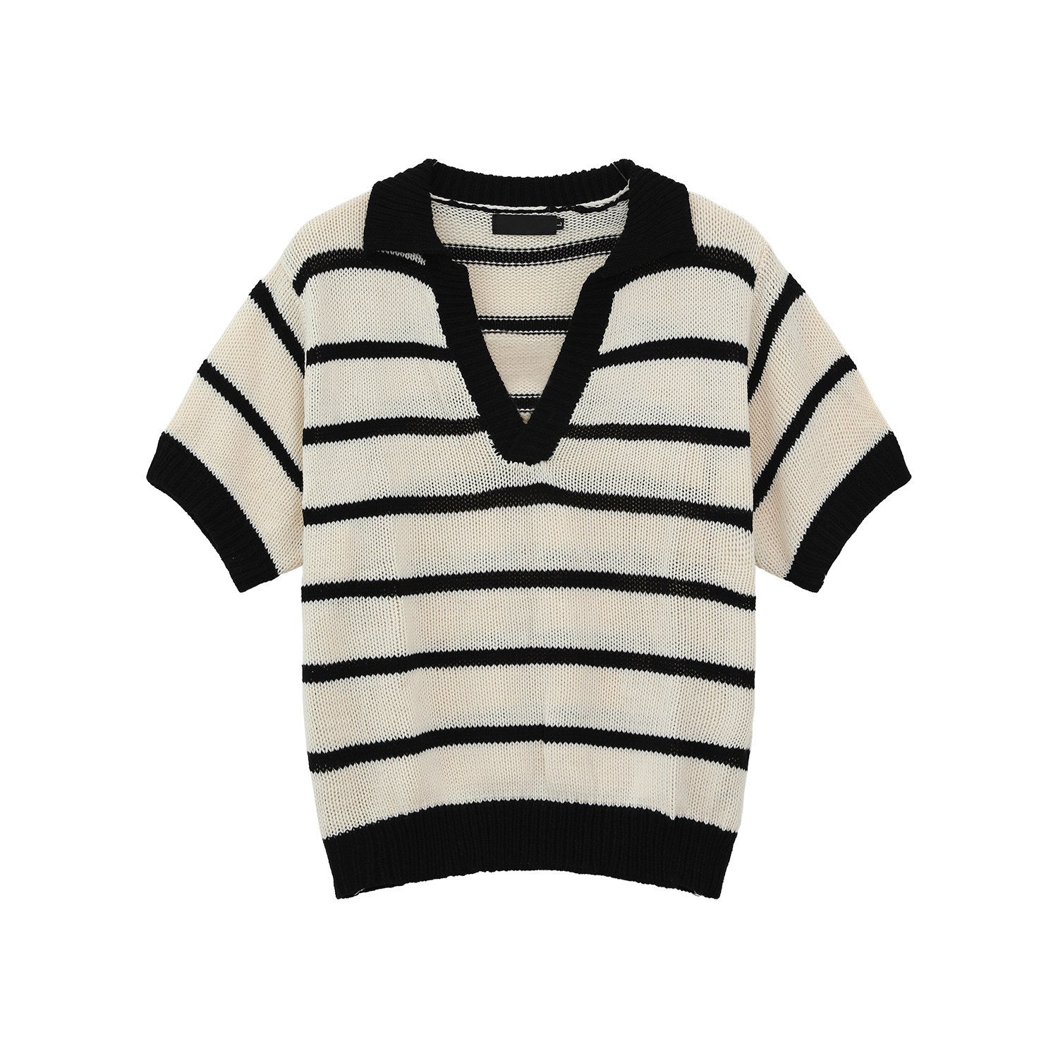 Gestreiftes V-Hals-Shirt für Herren
