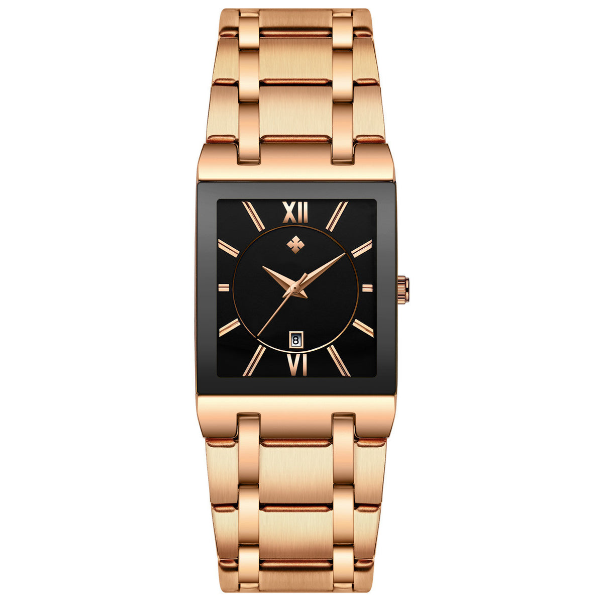 Quarz-Herrenuhr mit eckigem Stahlgehäuse – Bild 20 | LuxeStyle