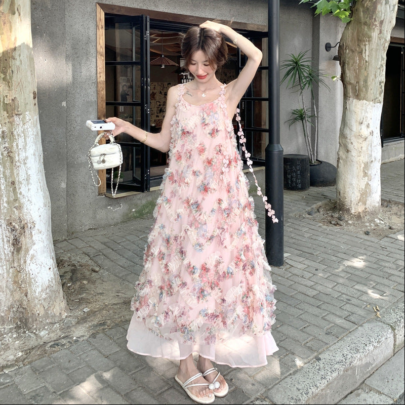 Blumenkleid mit Volants