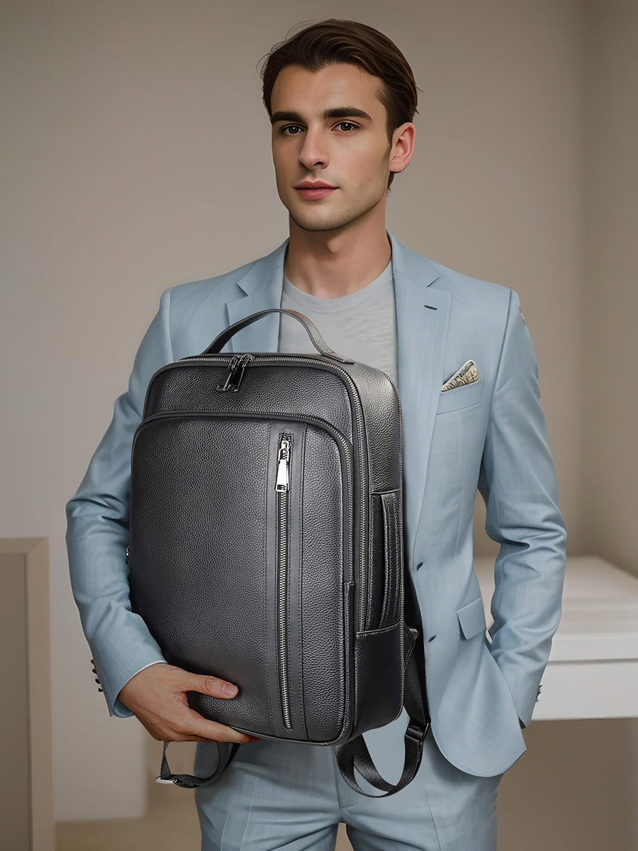 Männer-Leder-Rucksack mit 20-35L Kapazität – Bild 4 | LuxeStyle
