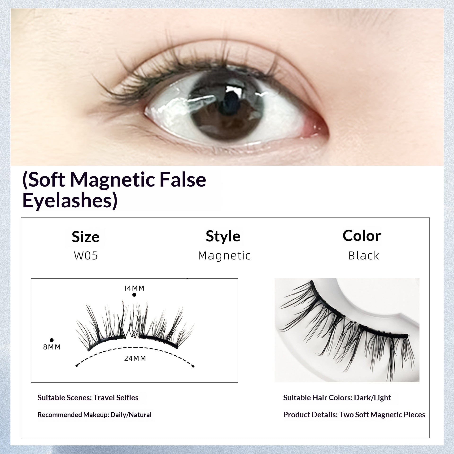 Weiche Magnet-Wimpern