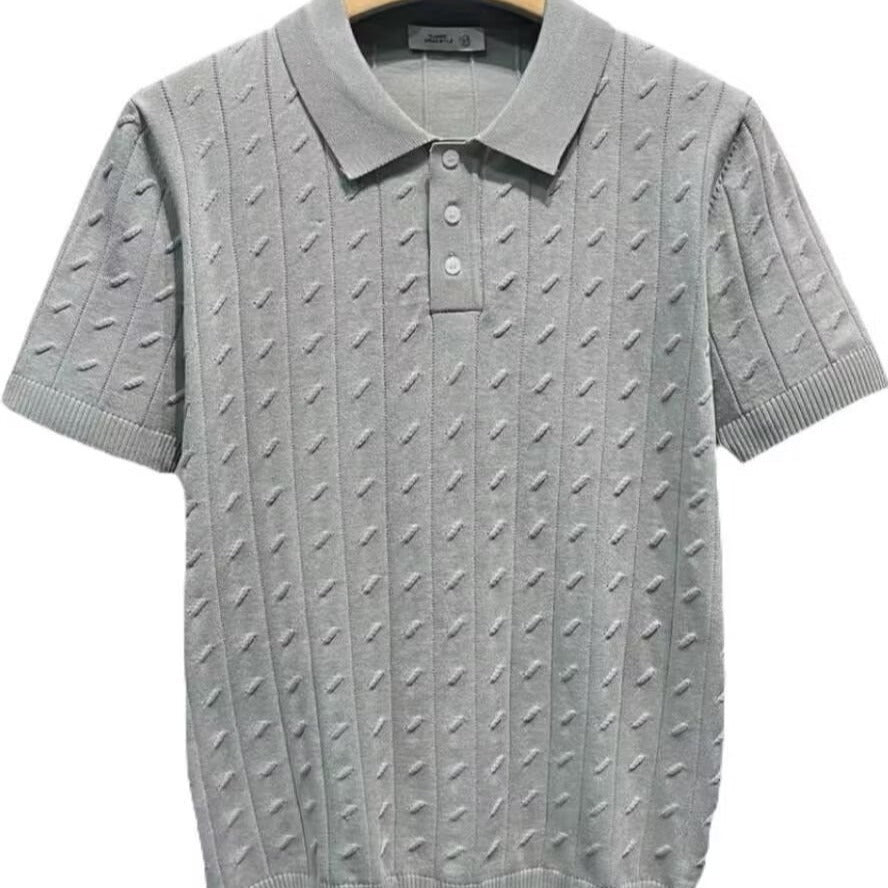 Herren Sommer Streifen Kurzarm Polo-Shirt – Bild 1 | LuxeStyle