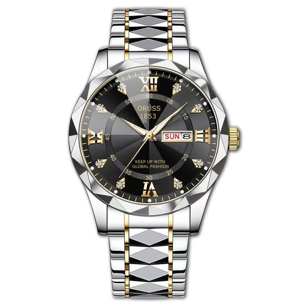 Herren-Quarz-Armbanduhr
