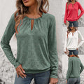 Langarm-Shirt mit V-Ausschnitt und Cut-Outs – Bild 1 | LuxeStyle