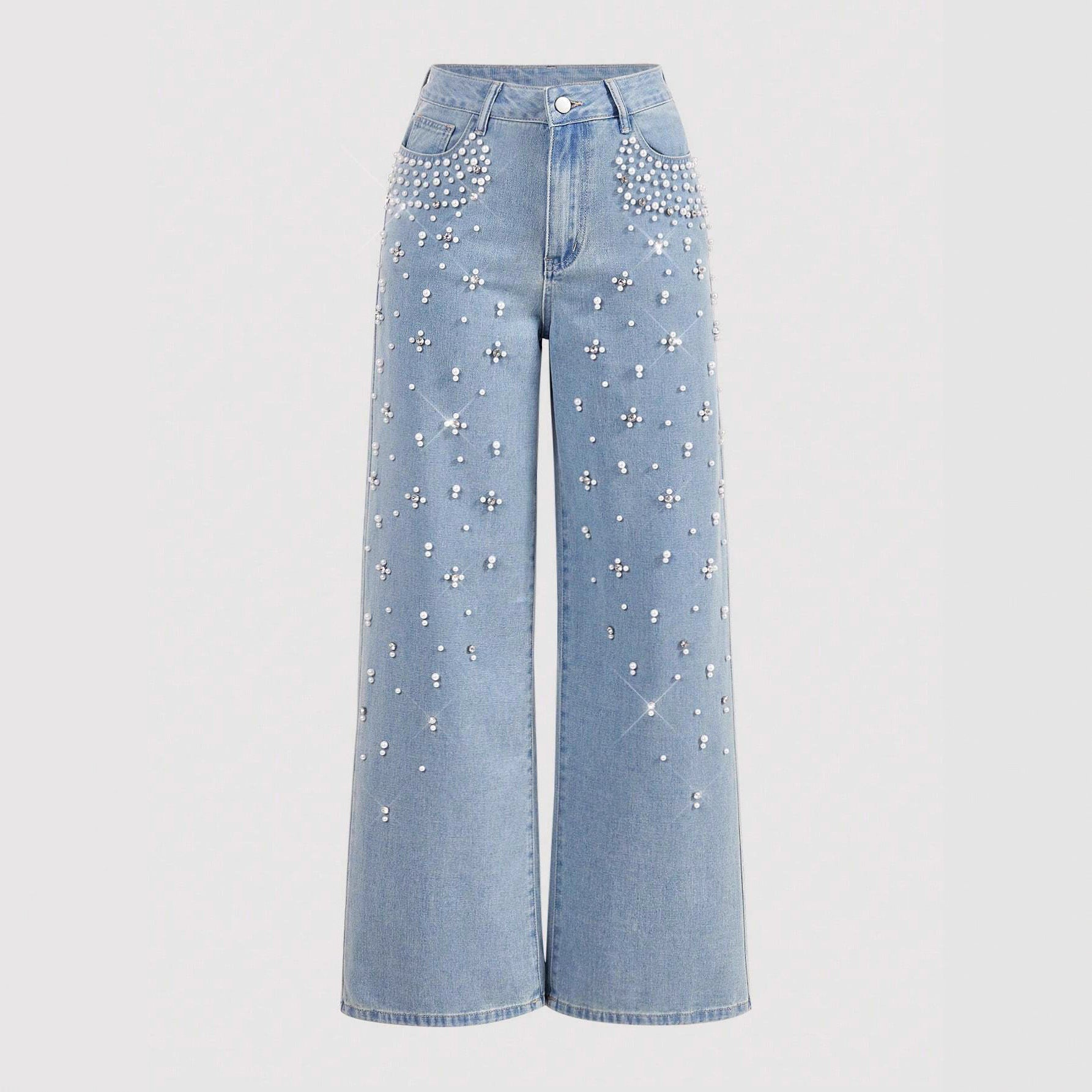 Casual Jeans mit geraden Beinen und schlankmachender Passform