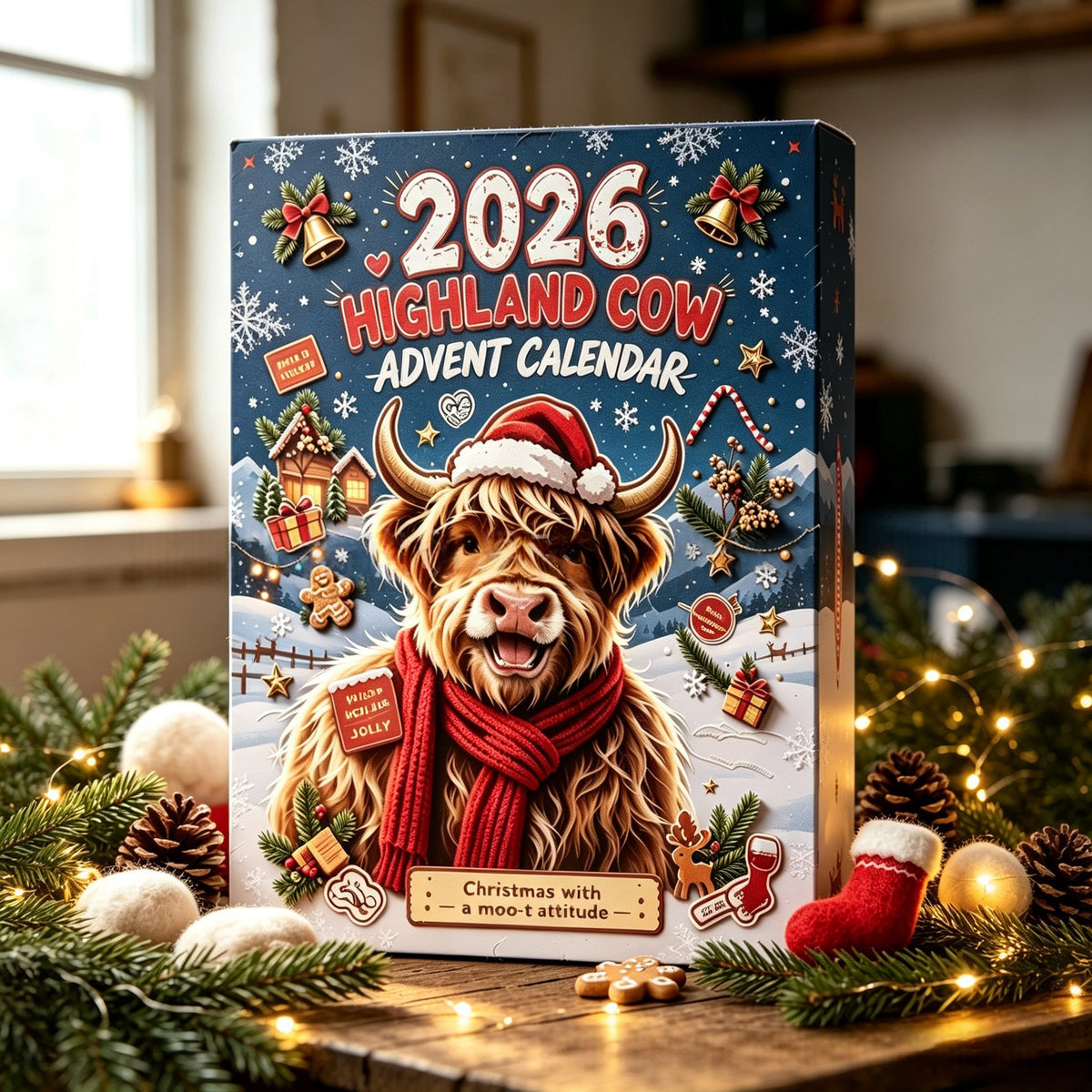 Weihnachtskalender mit Highland Cow PVC – Bild 3 | LuxeStyle
