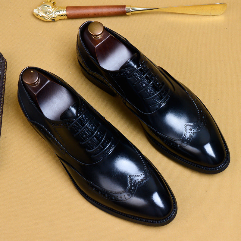 Business Oxford-Schuhe mit spitzer Zehenpartie