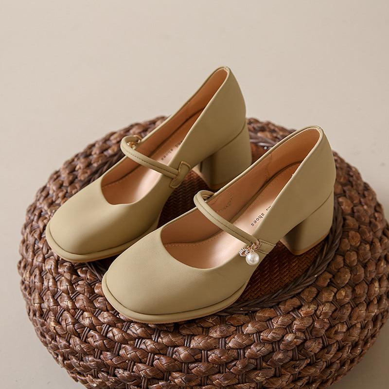 Mary Jane Pumps mit moderatem Absatz