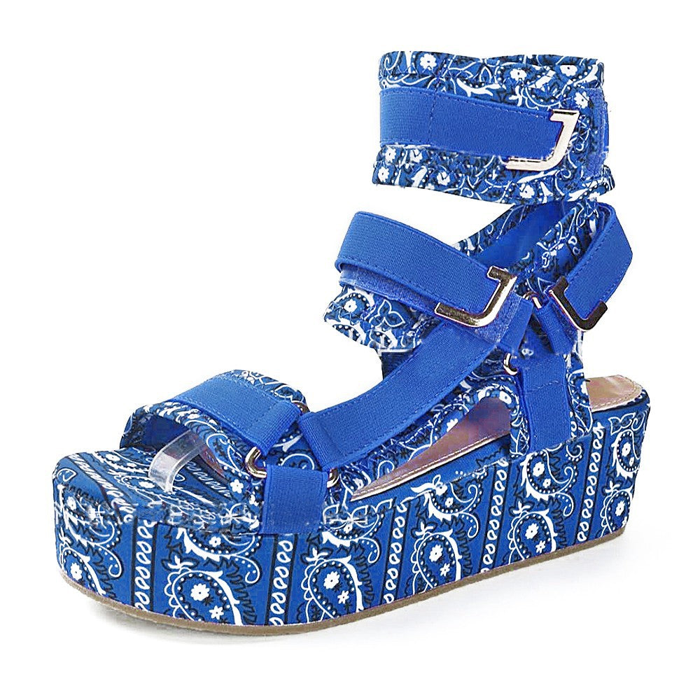 Totem Plateau-Sandalen mit Klettverschluss | LuxeStyle