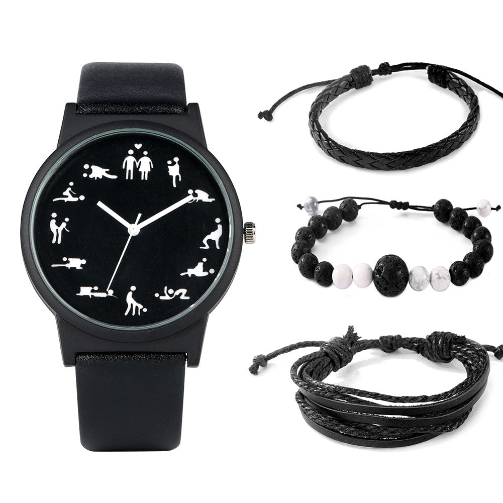Herren-Uhr mit Lederarmband